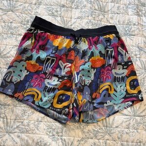 Janji AFO Middle Shorts Running Athletic Training Lined Multi Color Mens SZS 5in